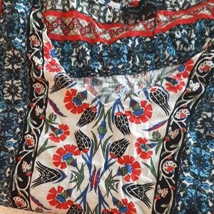 Cynthia Rowley Multicolor Floral Boho Flowy Blouse